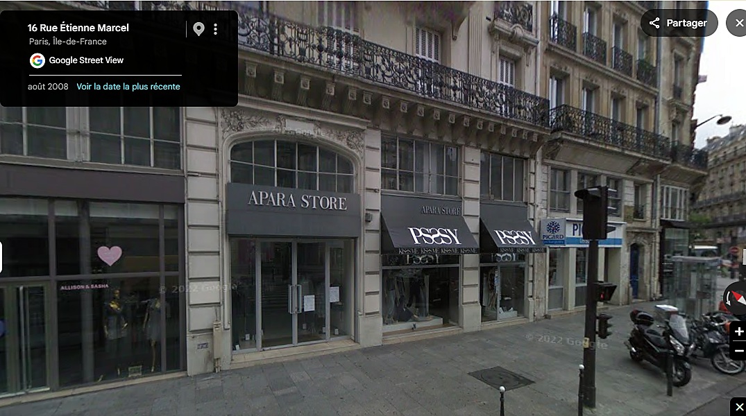 Boutiques du secteur Étienne-Marcel à Paris